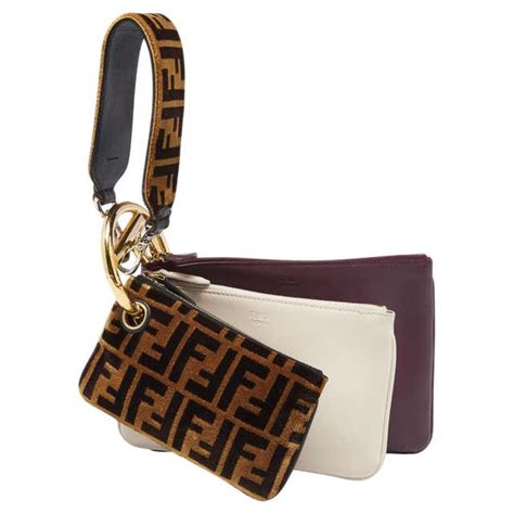 fendi triplette logo clutch bag|Women's Luxury Clutches & Designer Pouches .